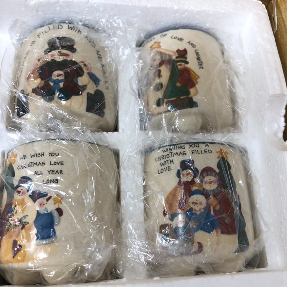 Holiday Tea Light Candle Crock Set Christmas - Picture 5 of 5